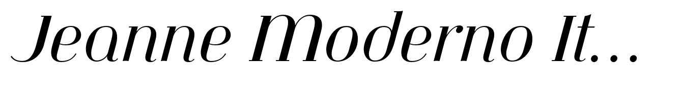 Jeanne Moderno Italic